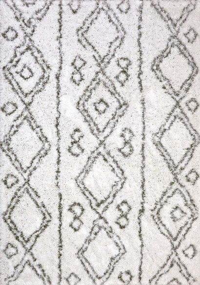 Dynamic Rugs NORDIC 7434-100 White and Silver